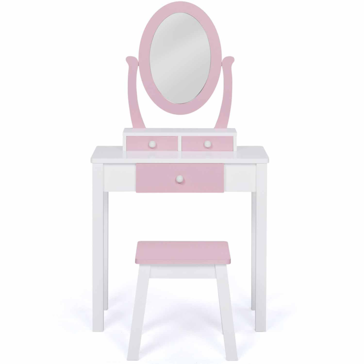 Coiffeuse enfant BETTANY avec miroir et tabouret