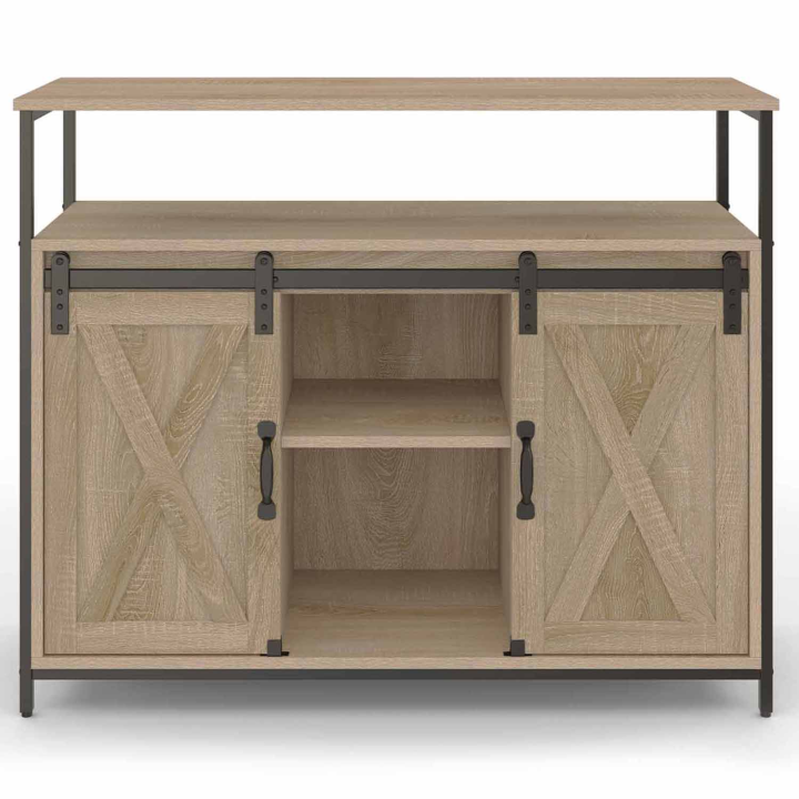 Buffet 2 portes grange coulissantes 100 cm QUEBEC design industriel