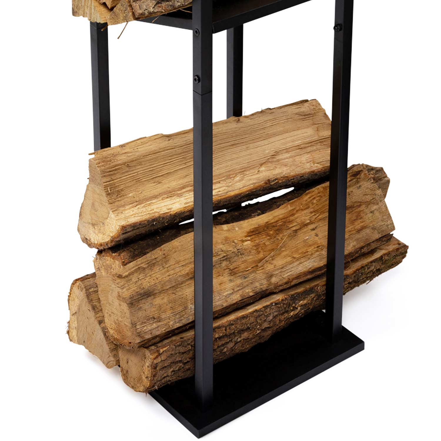 Range bà»ches pour bois de chauffage noir étagère verticale intérieur H.170  CM