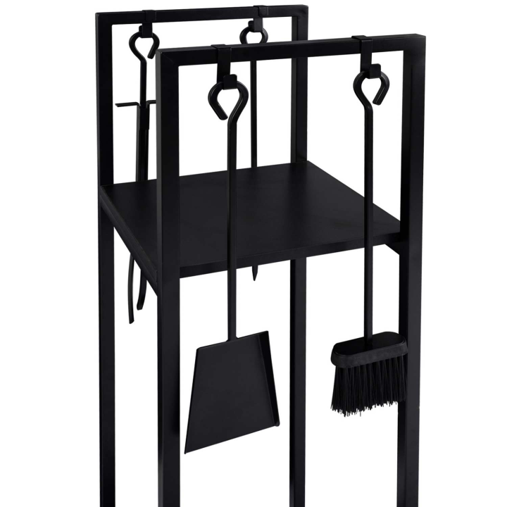 Range bûches vertical avec accessoires 2 étagères H.112 CM