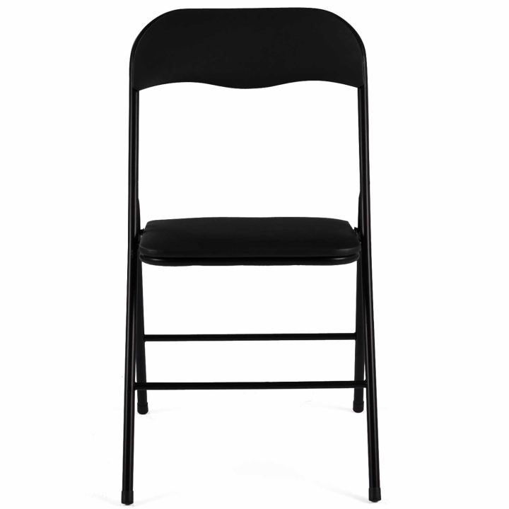 Lot de 6 chaises pliantes KITY noires en PU