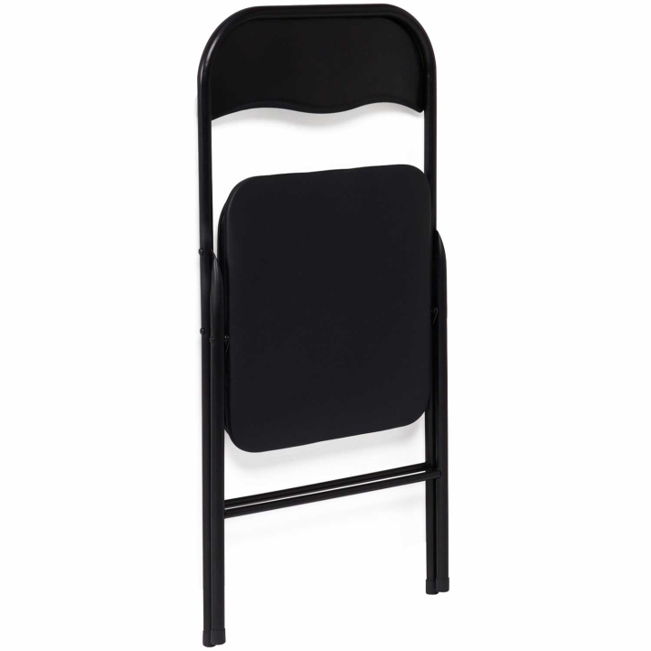 Lot de 6 chaises pliantes KITY noires en PU