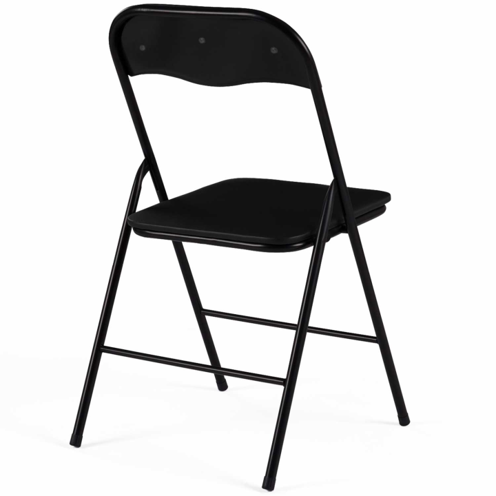 Lot de 6 chaises pliantes KITY noires en PU