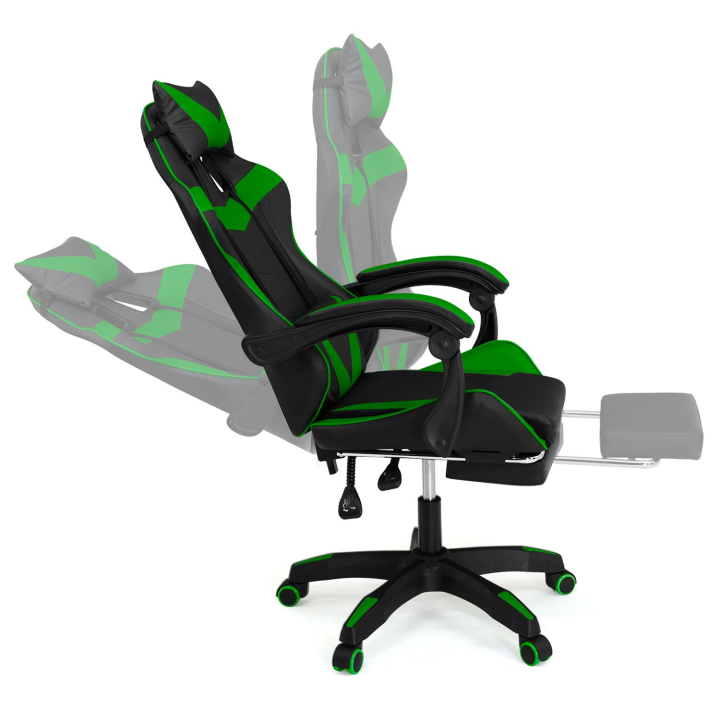 Fauteuil de gaming ALEX noir et vert