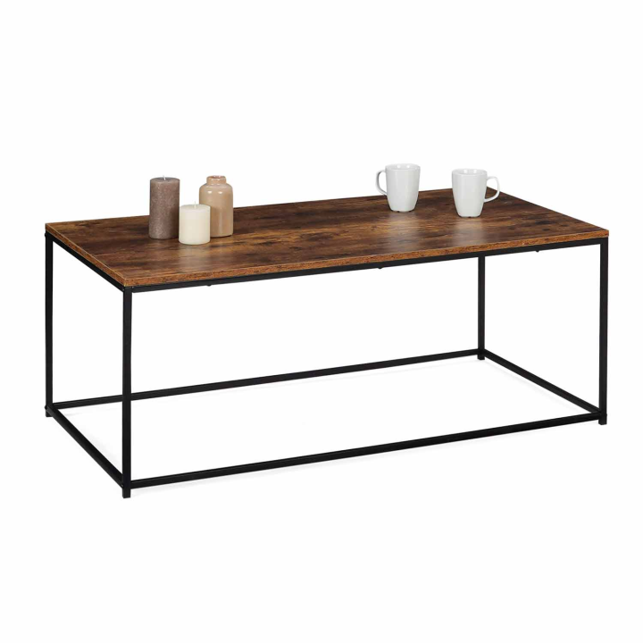 Table basse DAYTON effet vieilli design industriel