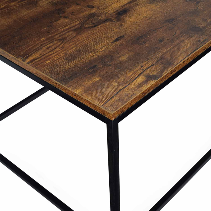 Table basse DAYTON effet vieilli design industriel