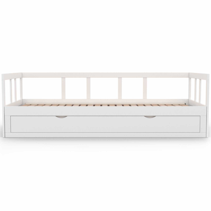 Lit gigogne 90 x 190 cm ZOYA banquette convertible avec 1 tiroir de rangement