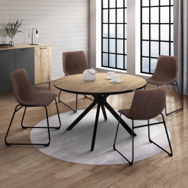 IDMarket - Lot de 4 chaises scandinaves Gaby Grises en Tissu pour Salle à  Manger : : Cuisine et Maison