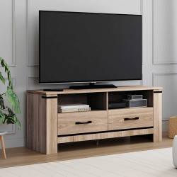 Mueble TV madera contemporáneo 2 cajones 113 cm - IDAHO | ID Market