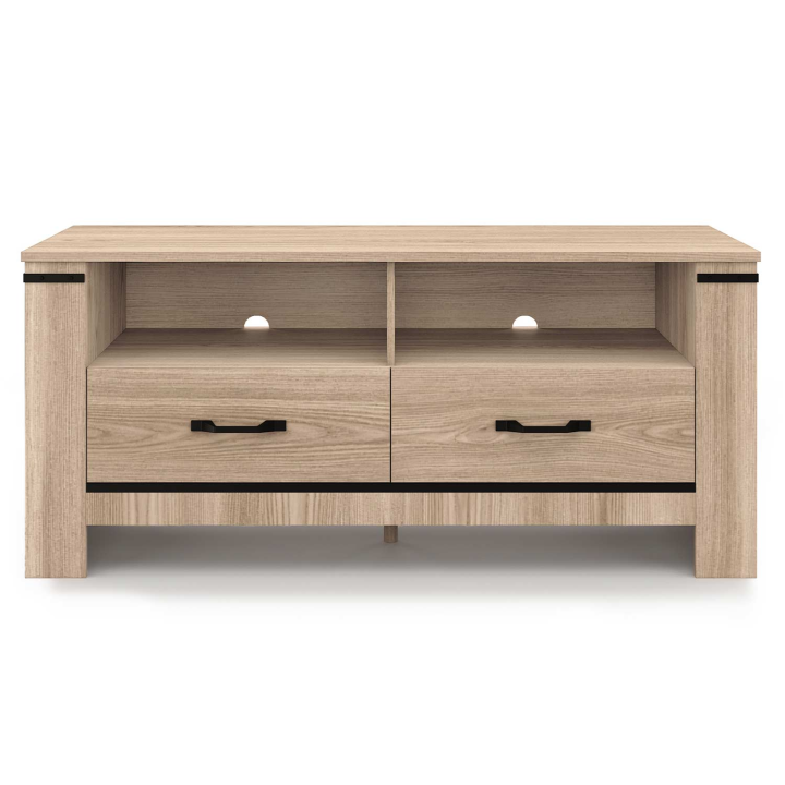 Mueble TV madera contemporáneo 2 cajones 113 cm - IDAHO | ID Market