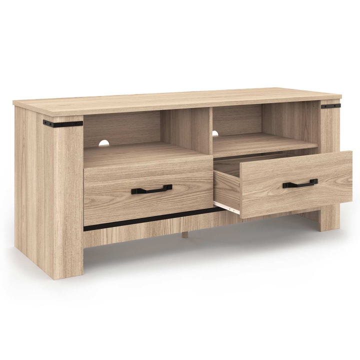 Mueble TV madera contemporáneo 2 cajones 113 cm - IDAHO | ID Market