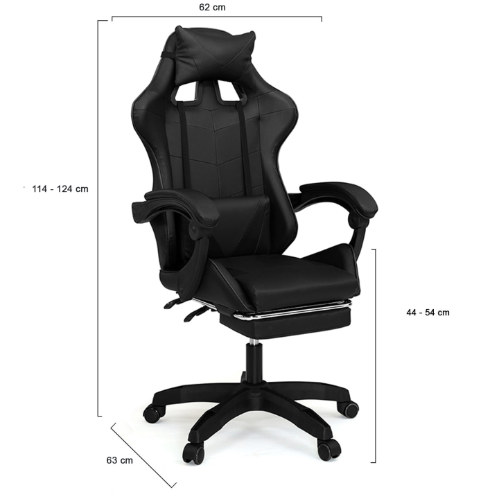 Fauteuil de gaming ALEX noir