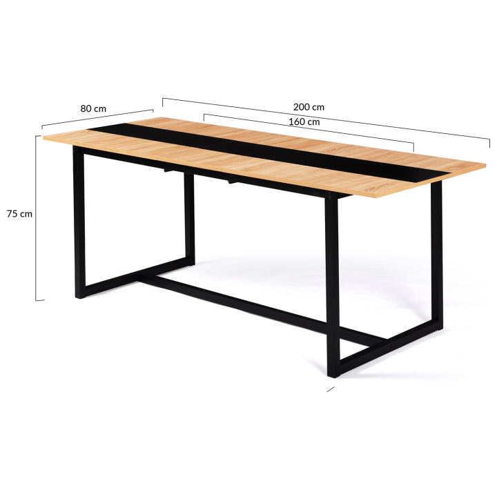 Mesa de comedor industrial extensible para 8-12 personas - DOVER | ID Market