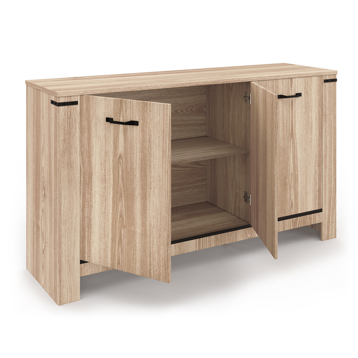 Buffet 140 cm IDAHO 3 portes design contemporain