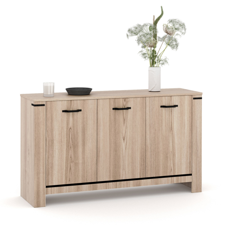 Buffet 140 cm IDAHO 3 portes design contemporain