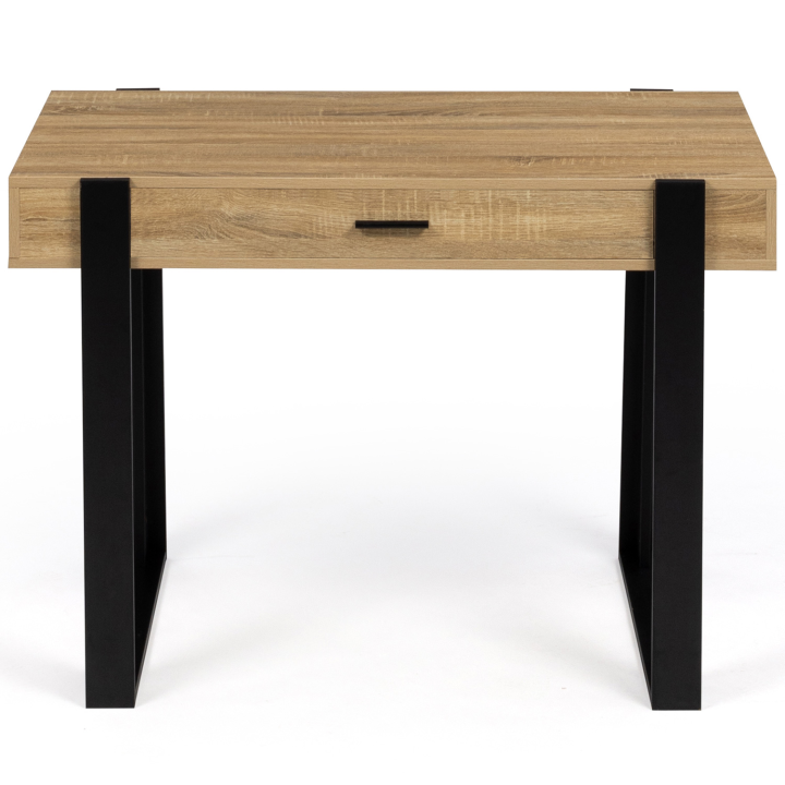 Bureau 1 tiroir PHOENIX bois et noir