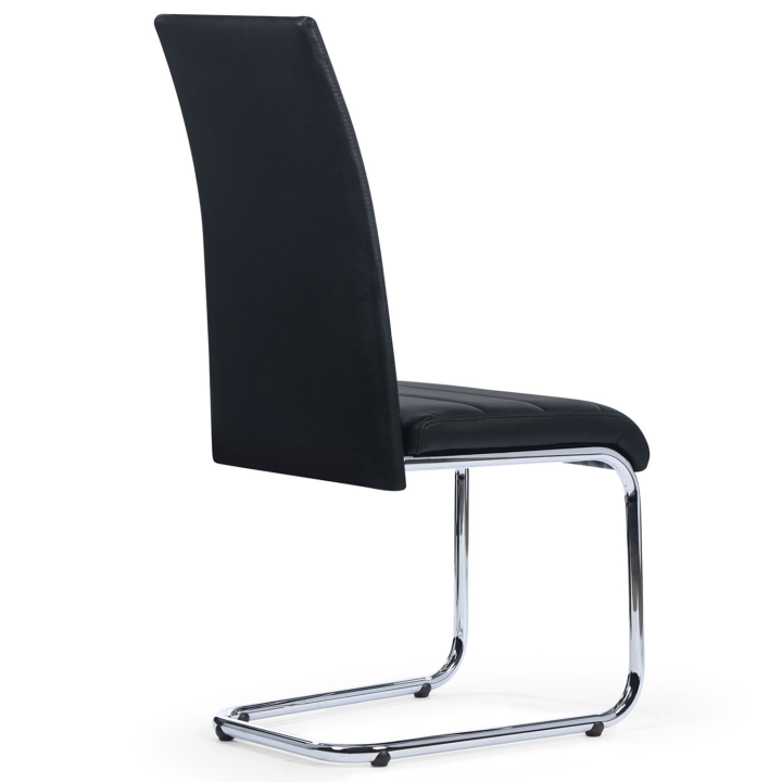 Lot de 4 chaises MIA noires pour salle à manger