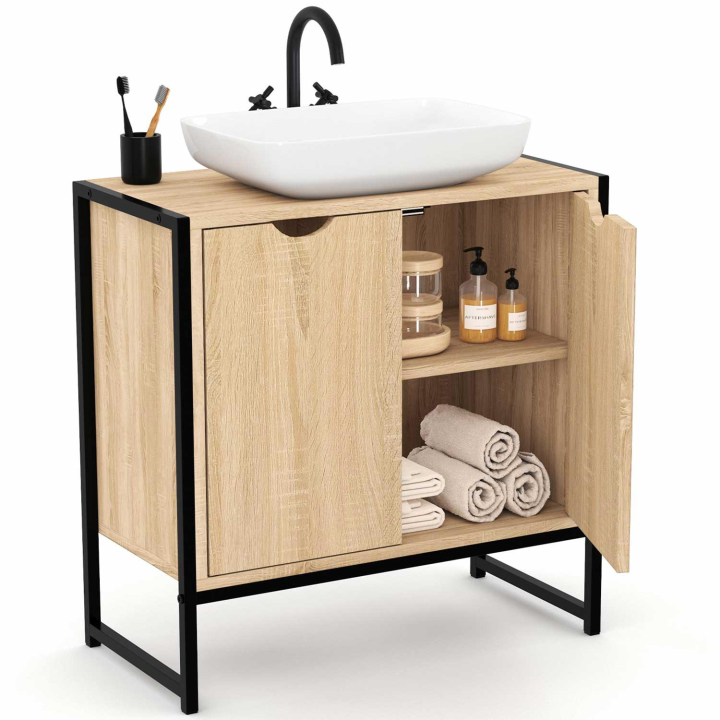 Meuble sous-lavabo salle de bain DETROIT design industriel