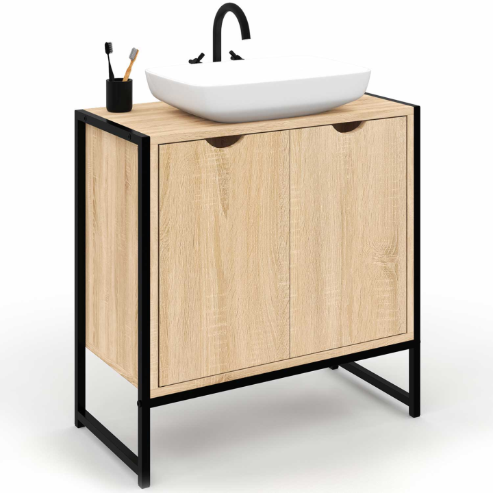 Meuble sous-lavabo salle de bain DETROIT design industriel