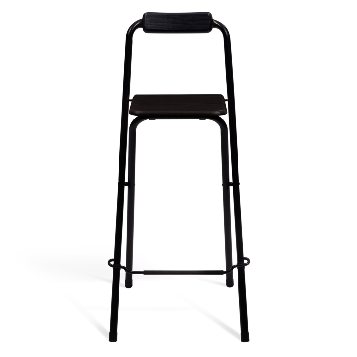 Lot de 4 tabourets de bar pliants DELSON noirs