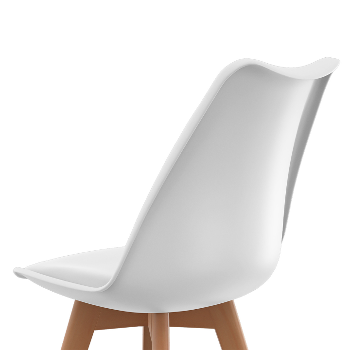 Lot de 6 chaises scandinaves SARA blanches pour salle à manger