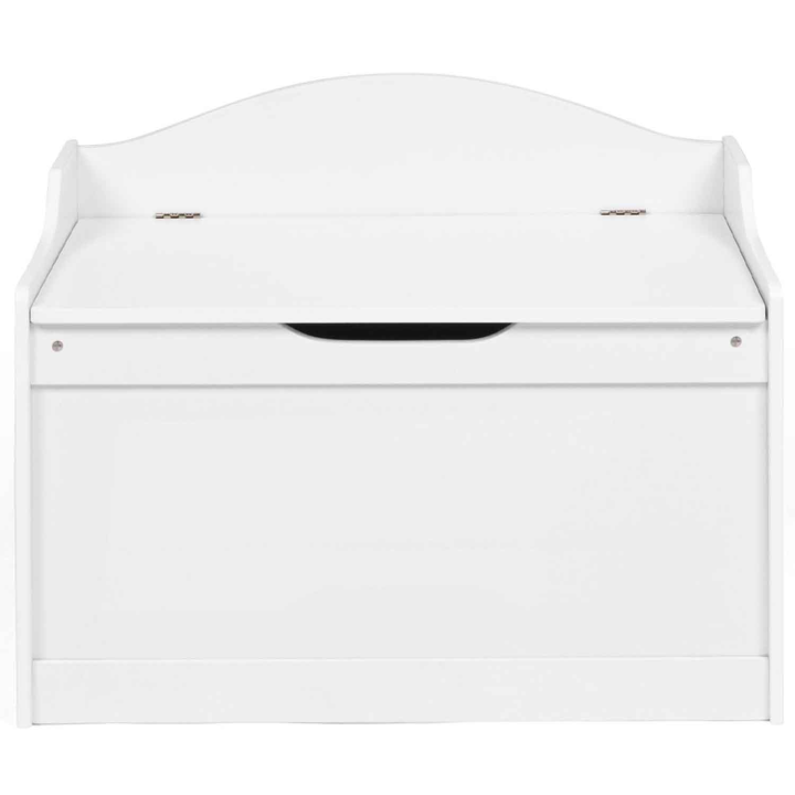 Banc coffre de rangement enfant en bois blanc