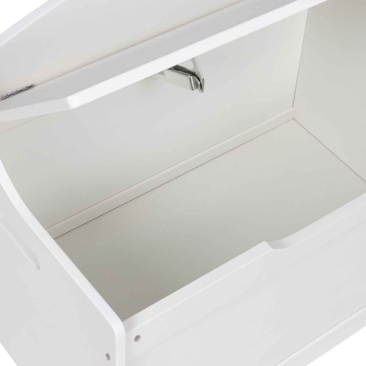 Banc coffre de rangement enfant en bois blanc