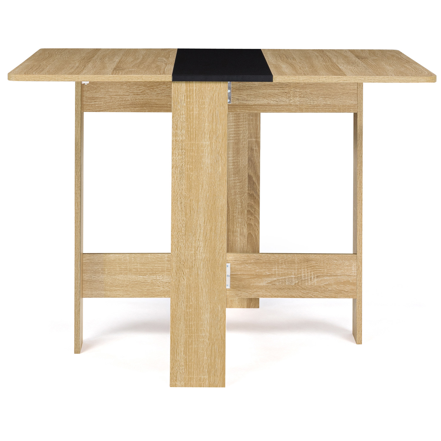 IDMARKET Table console pliable edi 2-4 personnes bois blanc plateau