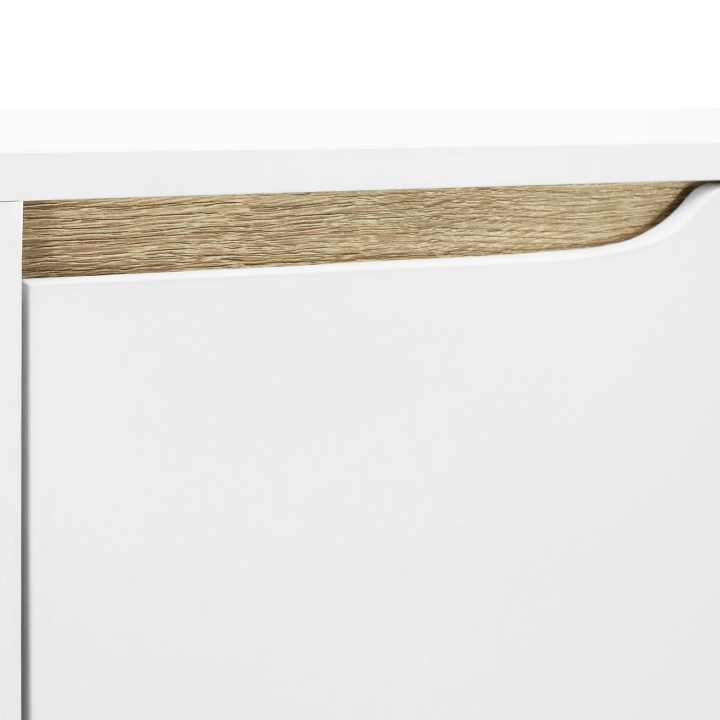 Mueble zapatero escandinavo blanco y madera - HELSINKI | ID Market