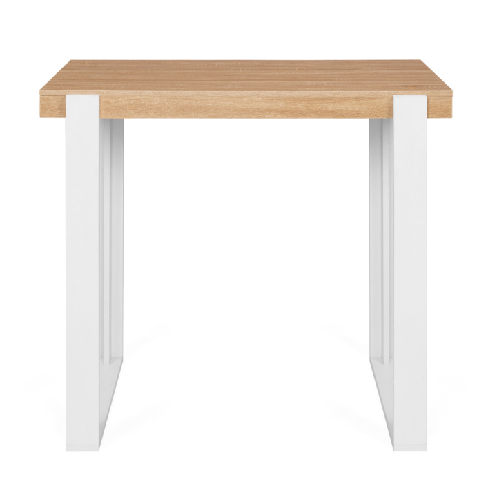 Table haute de bar PHOENIX bois et blanc 113 cm