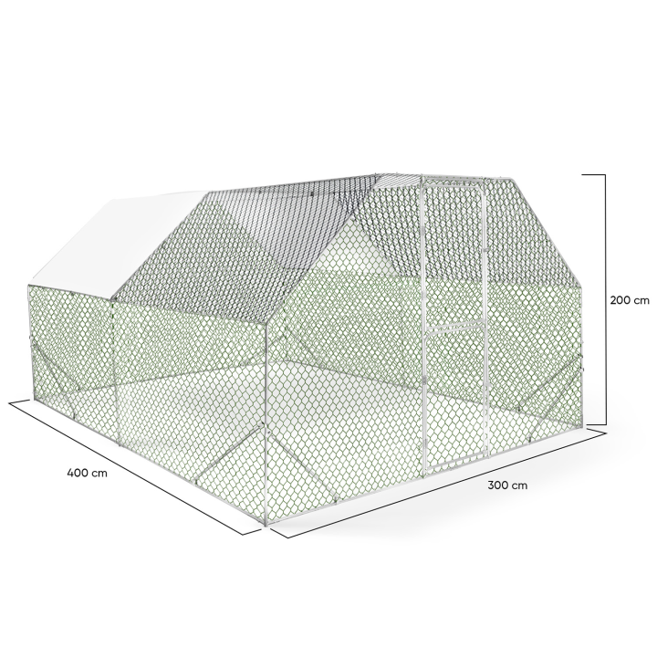 Enclos diamant 12m² avec double porte