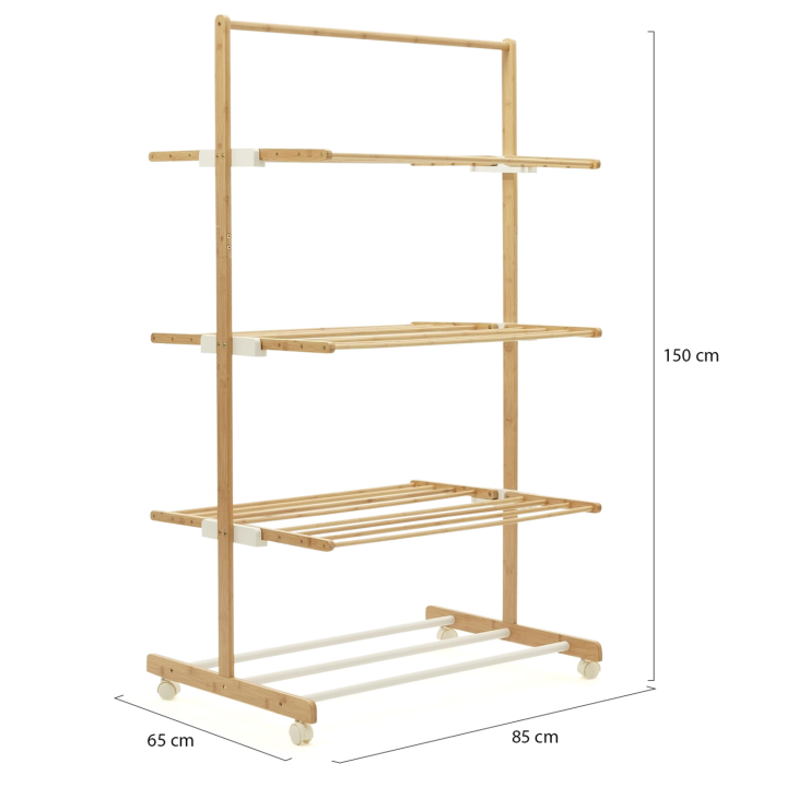 Tendedero de bambú de 3 niveles - RITA | ID Market