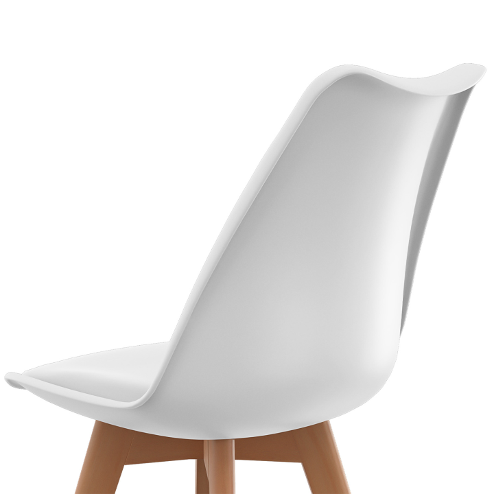 Lot de 4 chaises scandinaves SARA blanches pour salle à manger