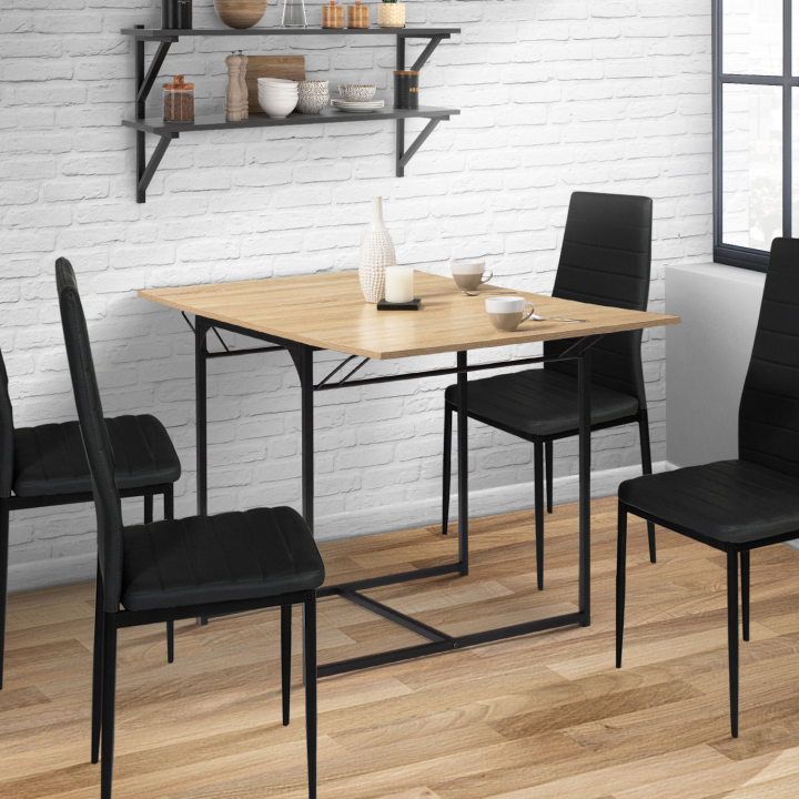 Mesa de comedor industrial extensible 2-4 personas - DETROIT | ID Market