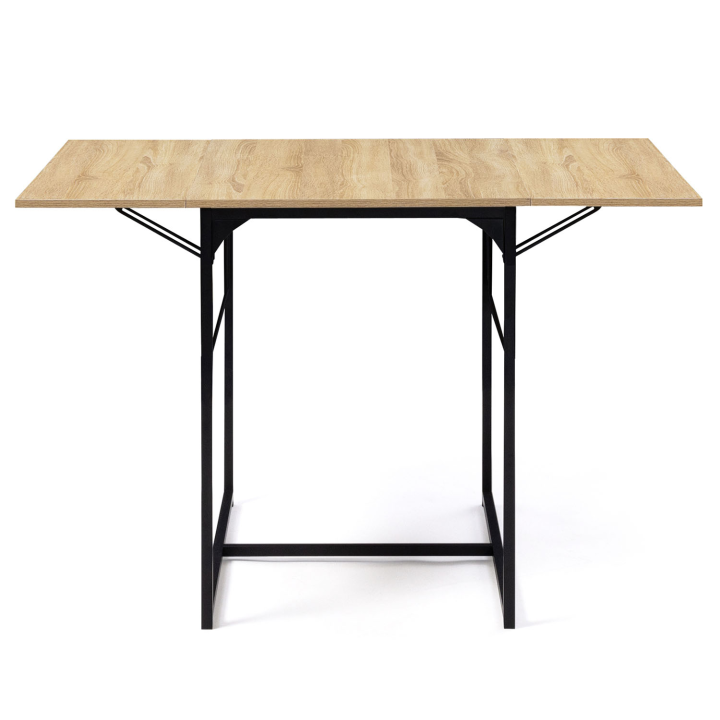 Table à manger extensible rectangle DETROIT 2 à 4 personnes design industriel 60-120 cm