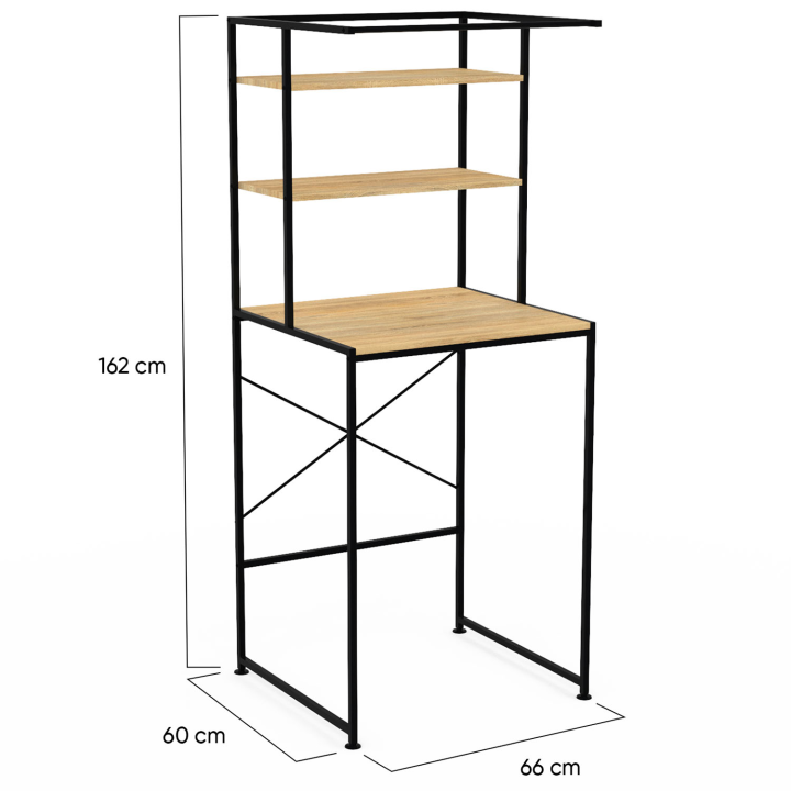 Meuble étagères dessus machine à laver DETROIT design industriel