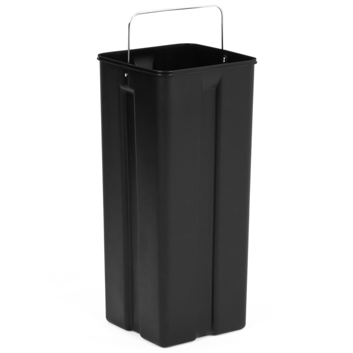 Poubelle de cuisine 2x30L métal tri sélectif 2 seaux