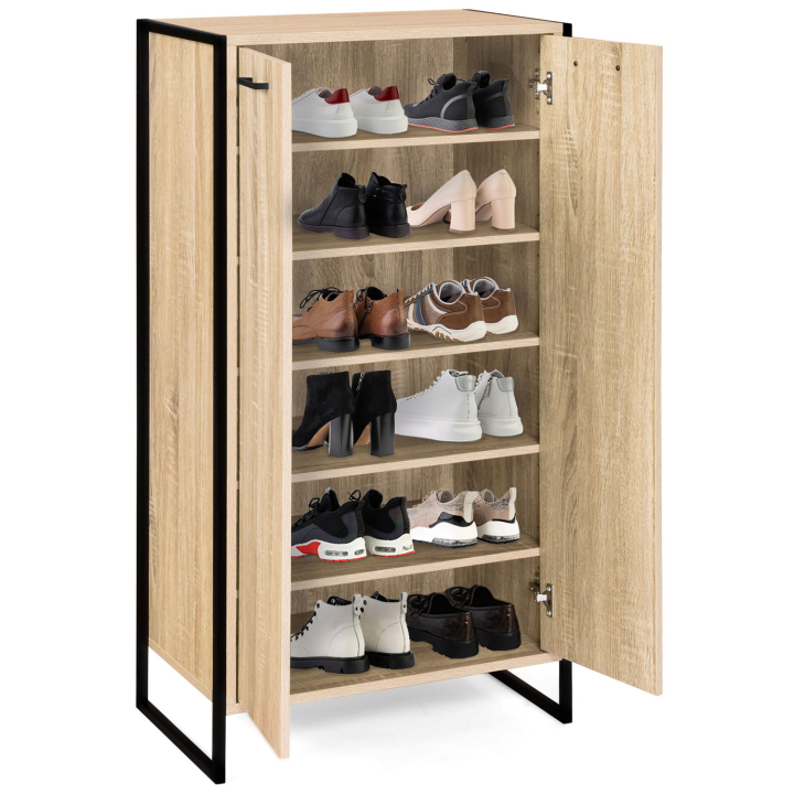 Armoire à chaussures LUIS 2 portes design industriel