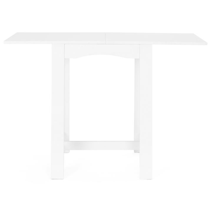 Table haute de bar extensible DONA 2 à 4 personnes blanche 65-130 cm