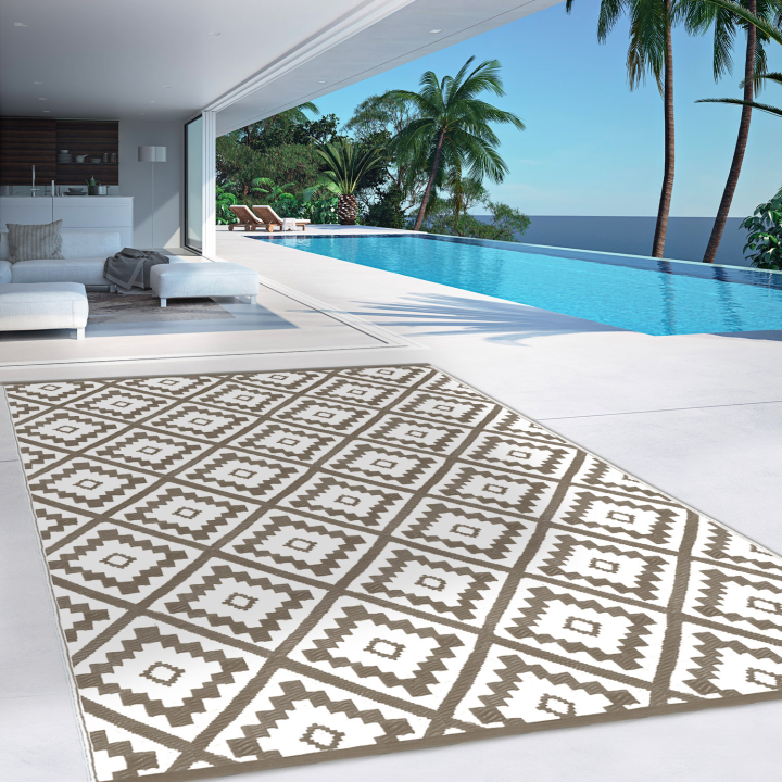 Alfombra taupe exterior 270 x 370 CM - BAHAMAS | ID Market