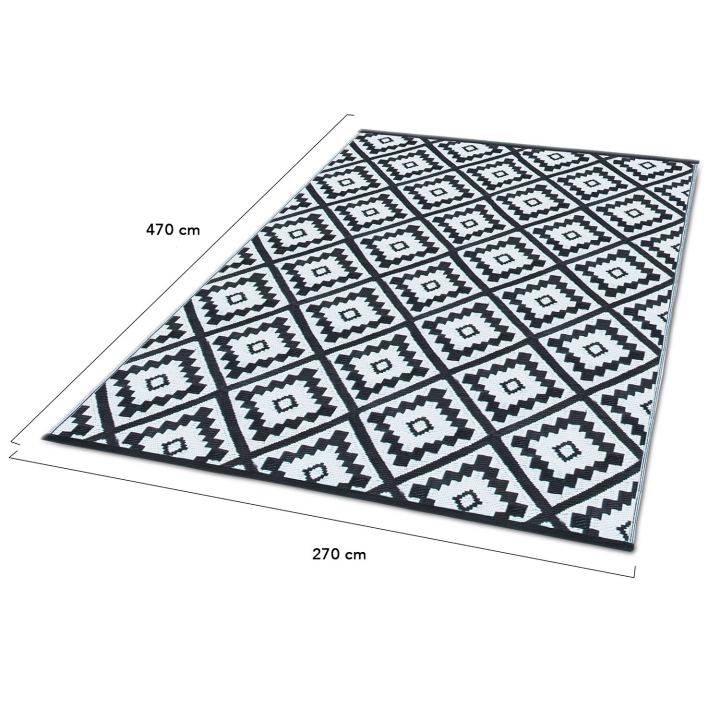 Tapis extérieur BAHAMAS noir 270 x 470 CM