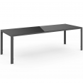 Salon de jardin MADRID table 240 CM et 10 chaises empilables gris anthracite