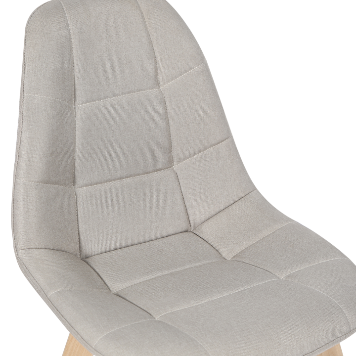 Lot de 6 chaises scandinaves GABY beige en tissu pour salle à manger