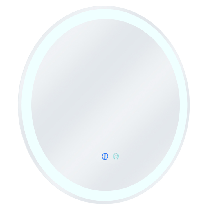 Miroir rond LED système anti-buée pour salle de bain diamètre 60 cm