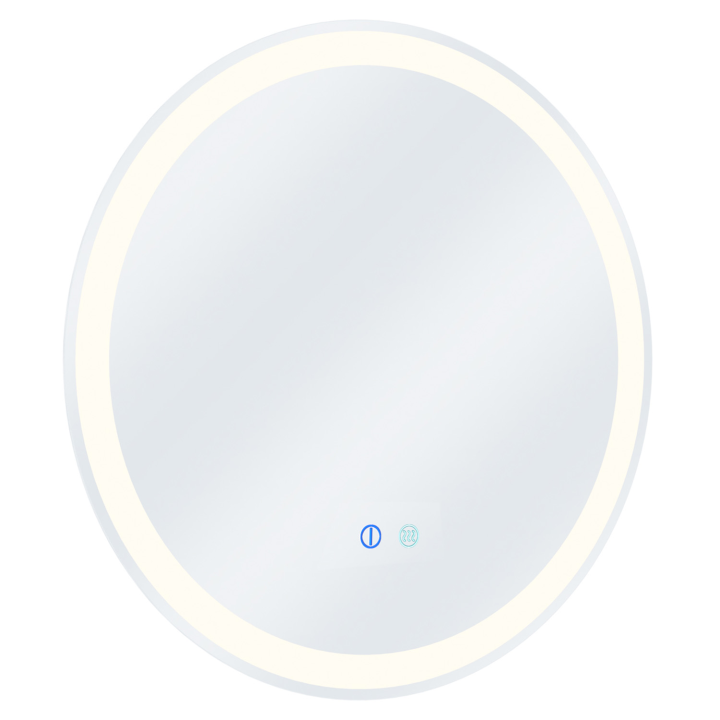 Miroir rond LED système anti-buée pour salle de bain diamètre 60 cm