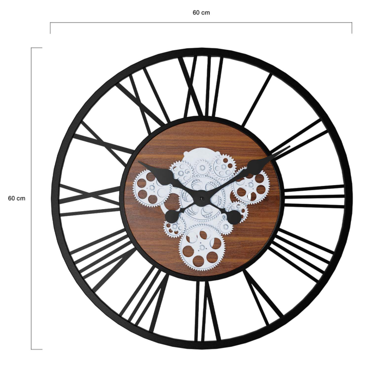 Gran reloj industrial de pared 60 cm | ID Market