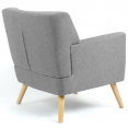 Fauteuil scandinave LIV en tissu gris chiné