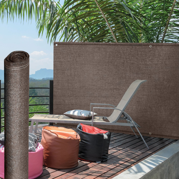 Pantalla opaca 1,5 m x 10 m 220g m² taupe| ID Market