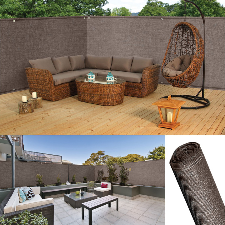 Pantalla opaca 1,5 m x 10 m 220g m² taupe| ID Market