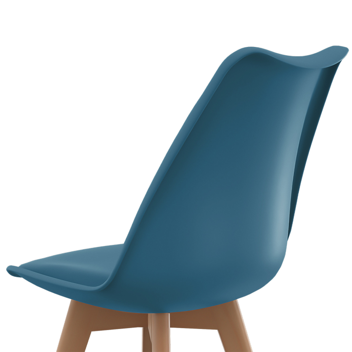 Lot de 6 chaises scandinaves SARA bleu canard pour salle à manger